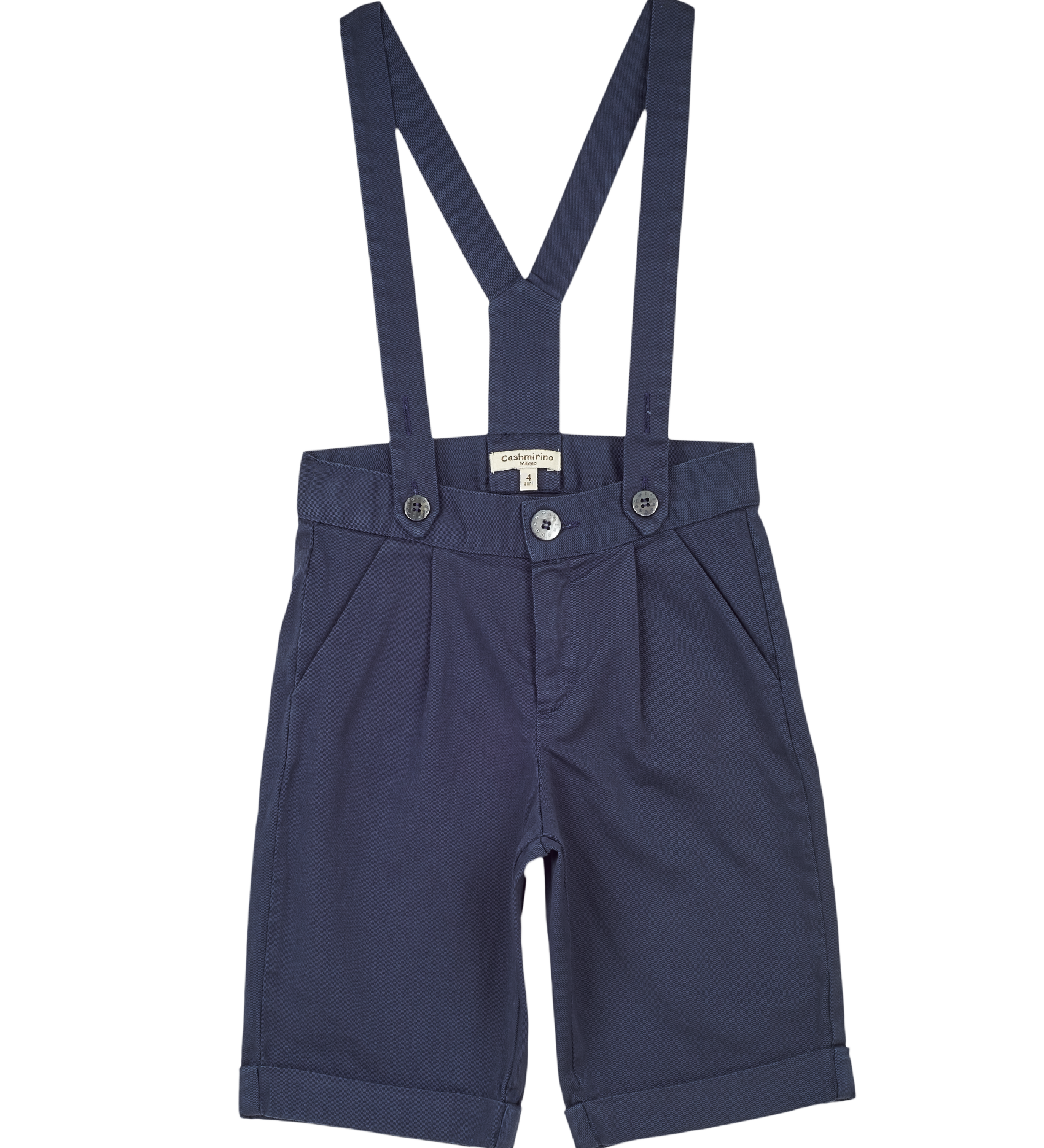 Boy - Oscar 100% Cotton Bermuda Shorts With Braces