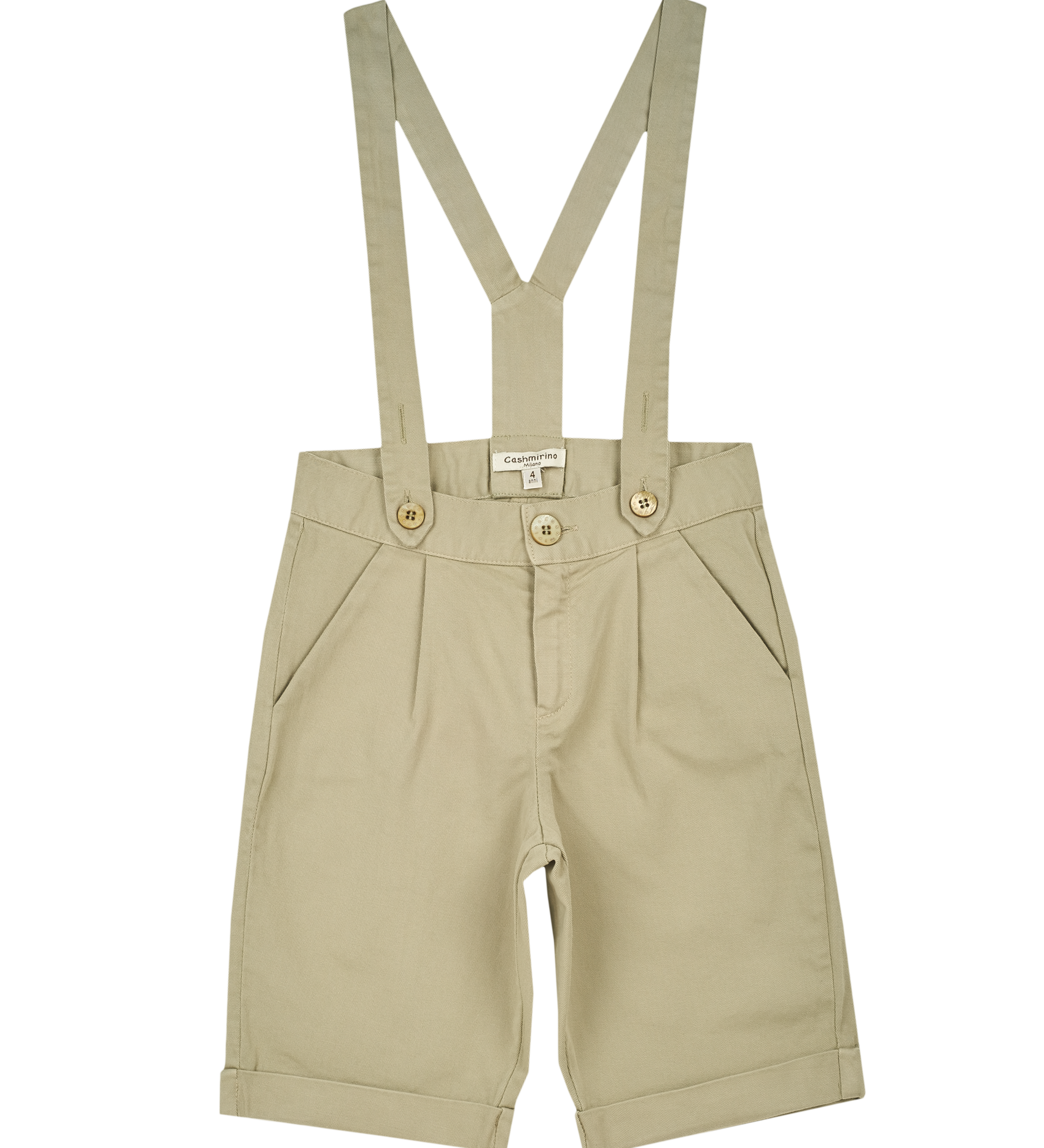 Boy - Oscar 100% Cotton Bermuda Shorts With Braces