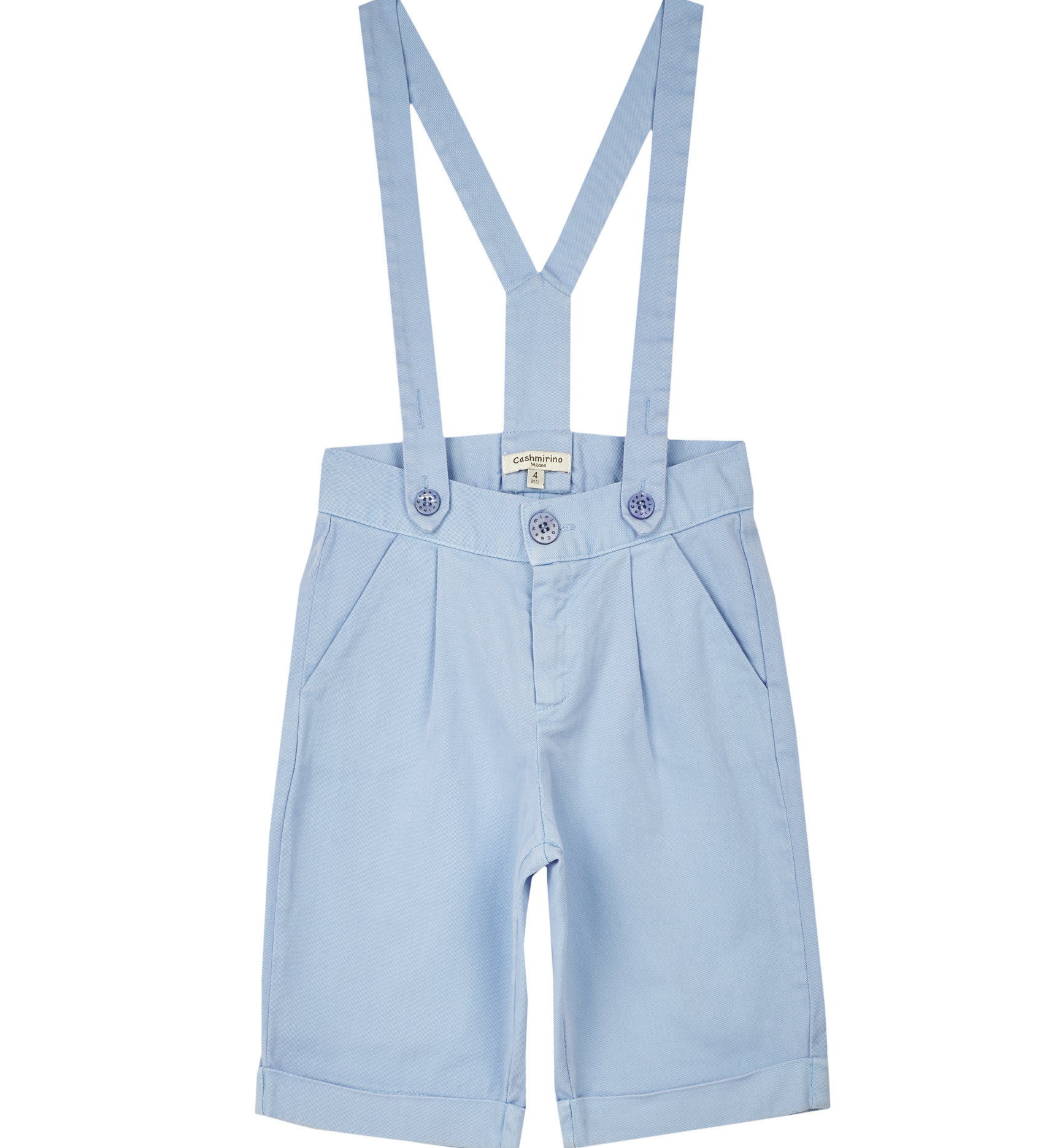 Boy - Oscar 100% Cotton Bermuda Shorts With Braces