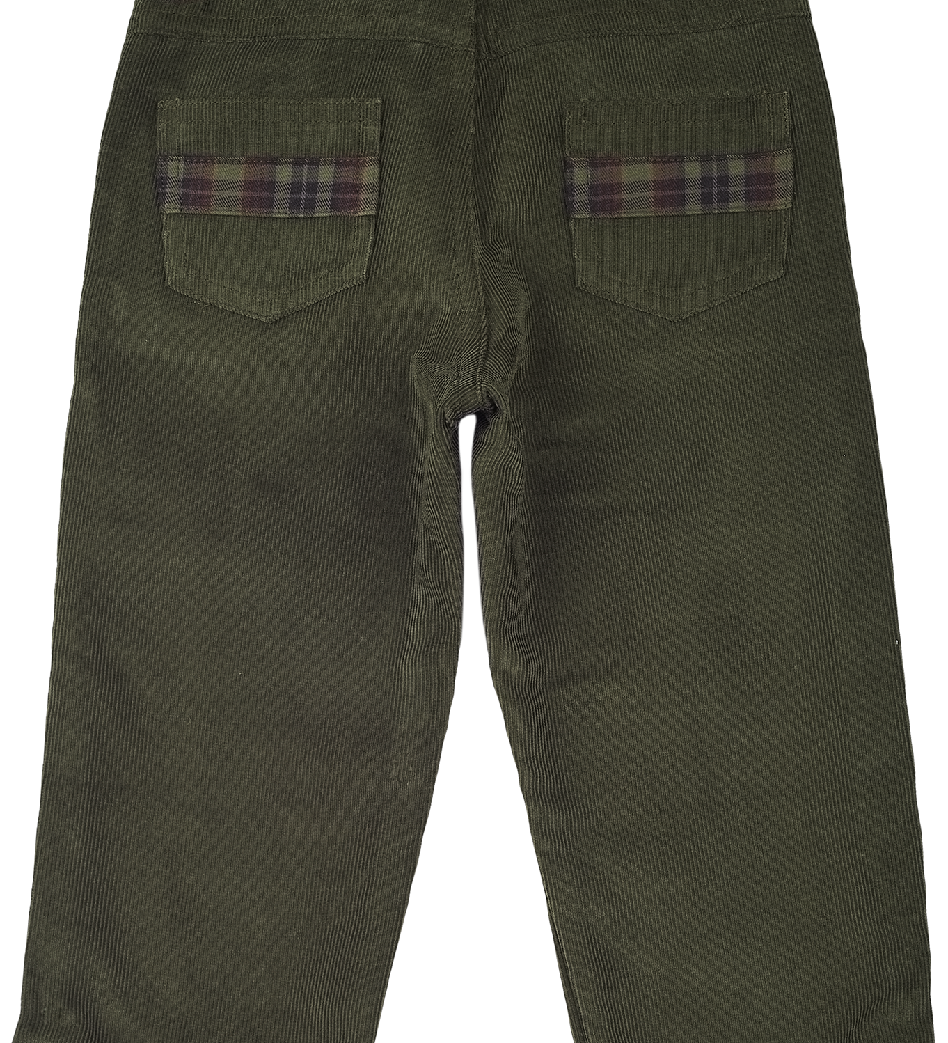 Baby Boy - Josh 100% Cotton Corduroy Trousers With Checked Turn Ups