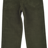 Boy - Josh 100% Cotton Corduroy Trousers With Checked Turn Ups