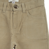 Boy - Josh 100% Cotton Corduroy Trousers With Checked Turn Ups