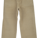Boy - Josh 100% Cotton Corduroy Trousers With Checked Turn Ups