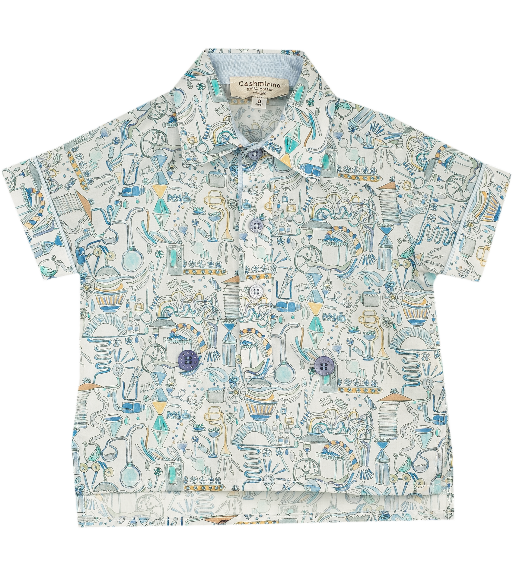 Baby Boy - Brian 100% Cotton Polo Shirt And Linen Bermuda Shorts Set