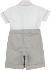 #Textured White l Beige With Dots
