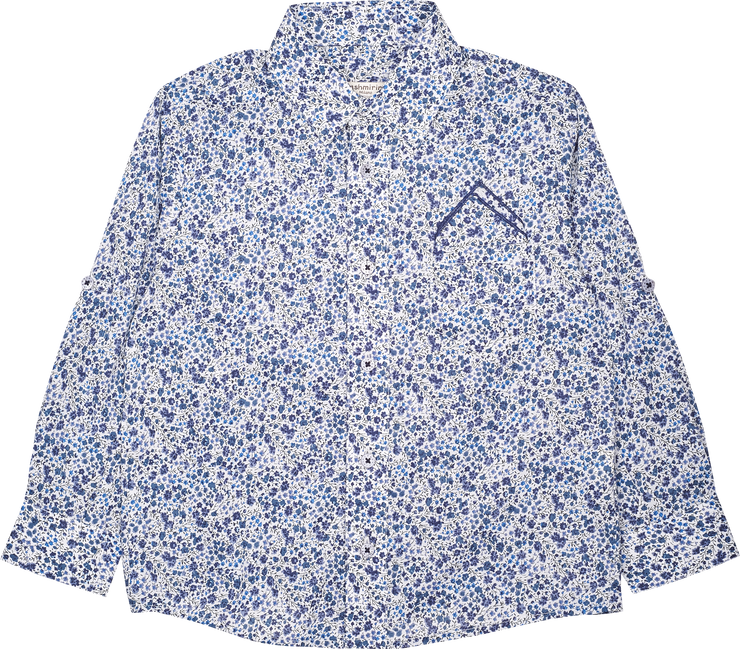 Boy - Jake 100% Cotton Classic Collar Shirt with Pocket and Handkerchief