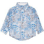 Baby Boy - Oliver 100% Cotton Classic Shirt with Geometrical Pattern