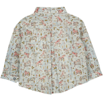 Baby Boy - Oliver 100% Cotton Classic Collar Shirt With Animal Prints