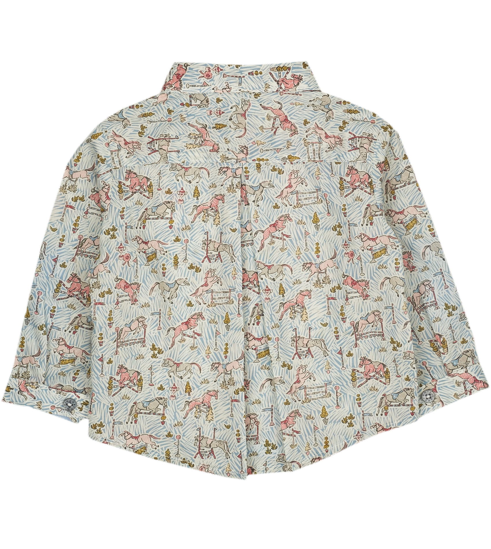 Baby Boy - Oliver 100% Cotton Classic Collar Shirt With Animal Prints