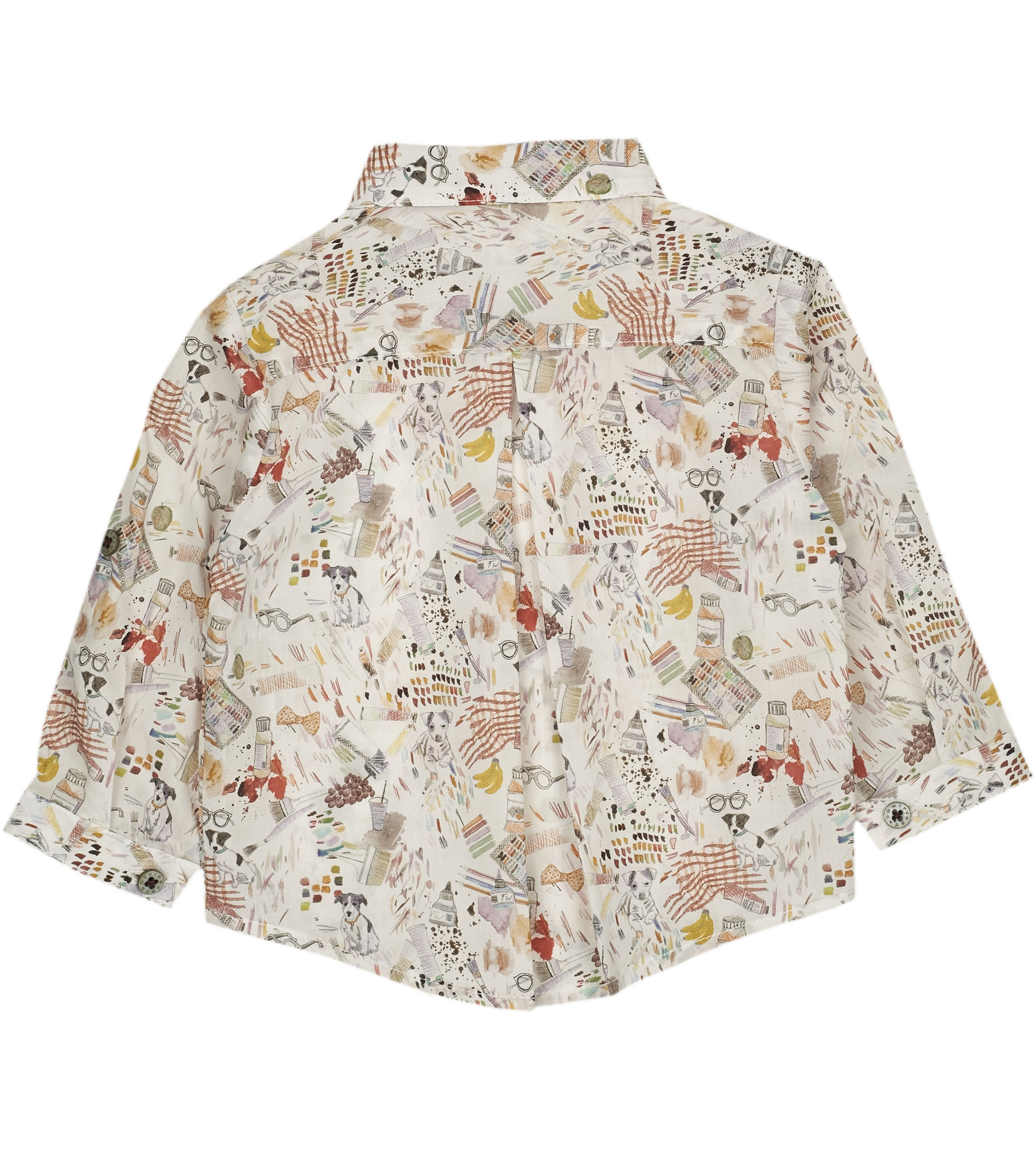 Baby Boy - Oliver 100% Cotton Classic Collar Shirt With Playtime Prints