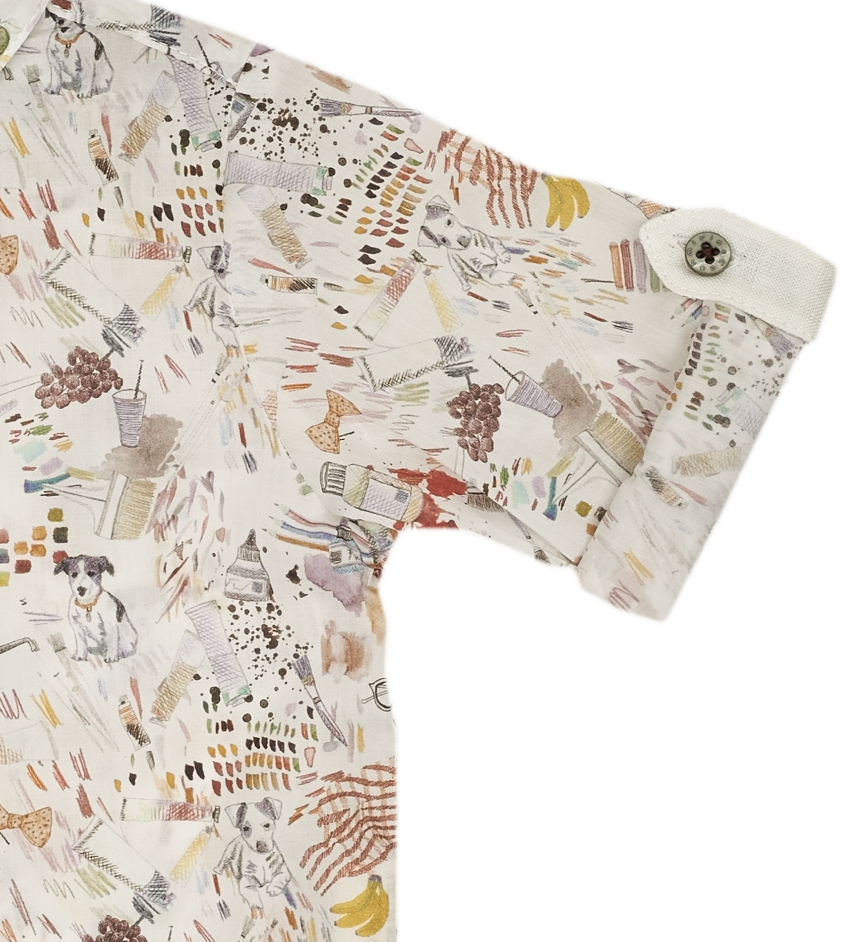 Baby Boy - Oliver 100% Cotton Classic Collar Shirt With Playtime Prints