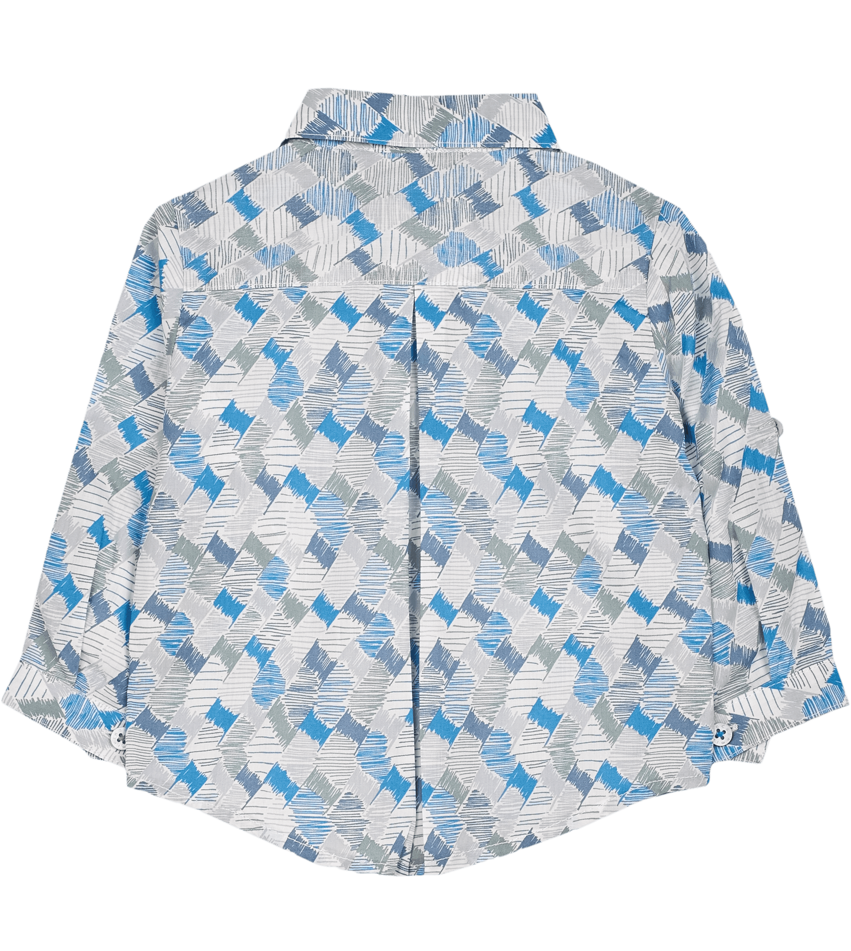 Baby Boy - Oliver 100% Cotton Classic Shirt with Geometrical Pattern