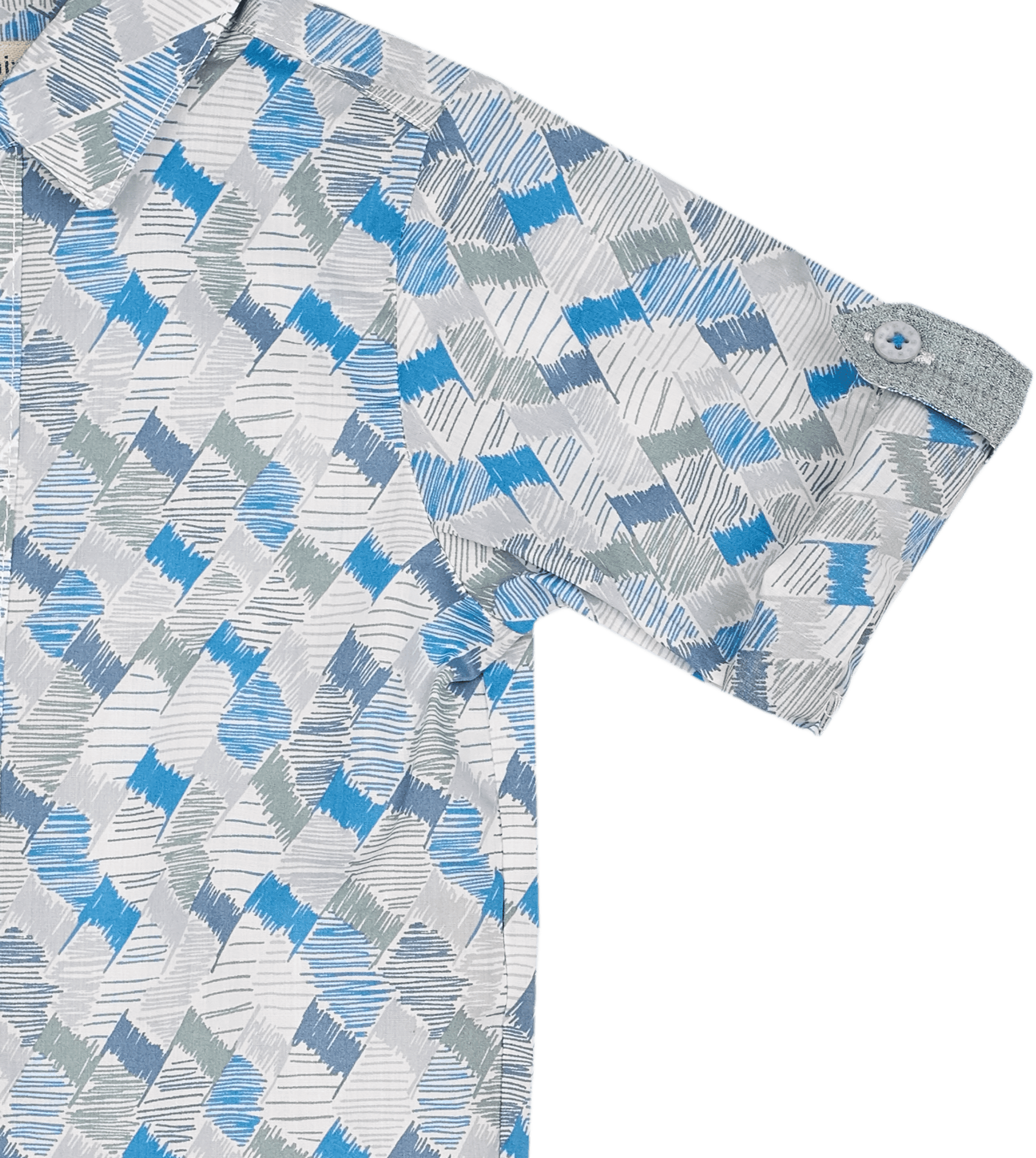 Baby Boy - Oliver 100% Cotton Classic Shirt with Geometrical Pattern
