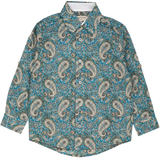 Boy - Oliver 100% Cotton Classic Collar Shirt With Floral Prints
