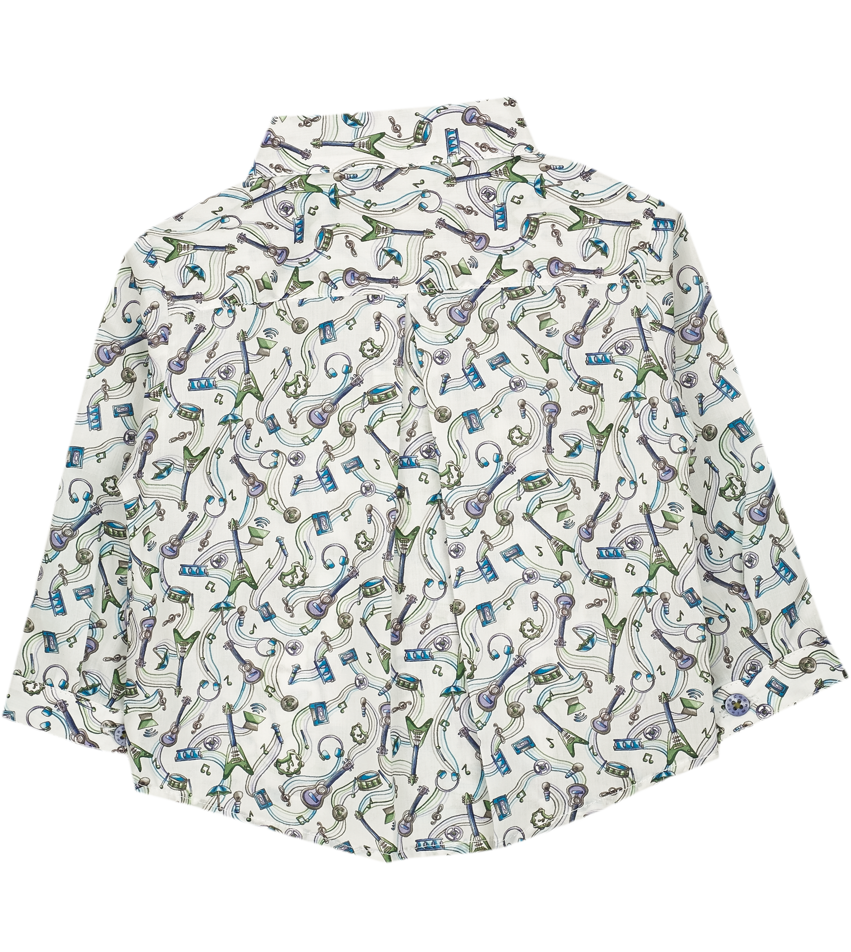 Baby Boy - Oliver 100% Cotton Classic Collar Shirt With Gala Prints