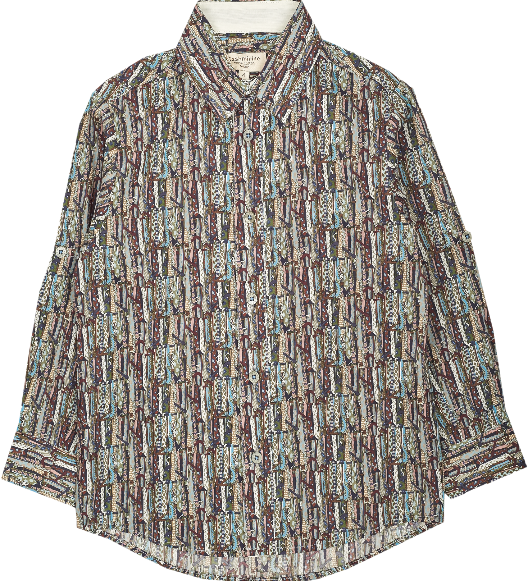 Boy - Oliver in Cotton Classic Collar Shirt In Gala