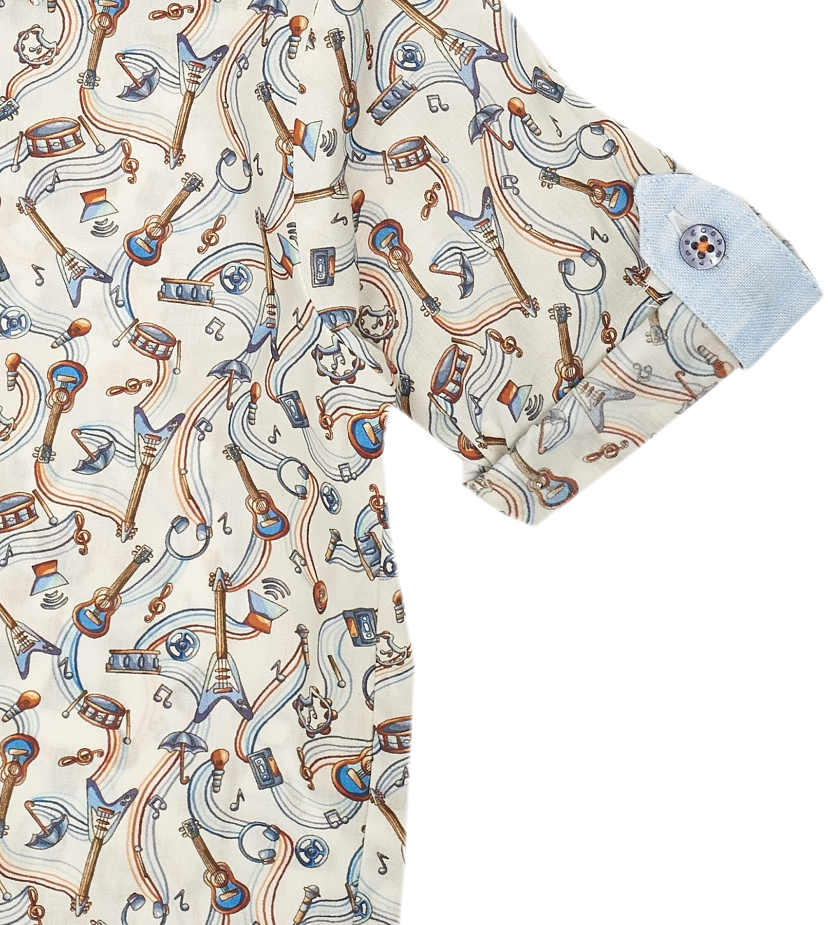 Baby Boy - Oliver 100% Cotton Classic Collar Shirt With Gala Prints