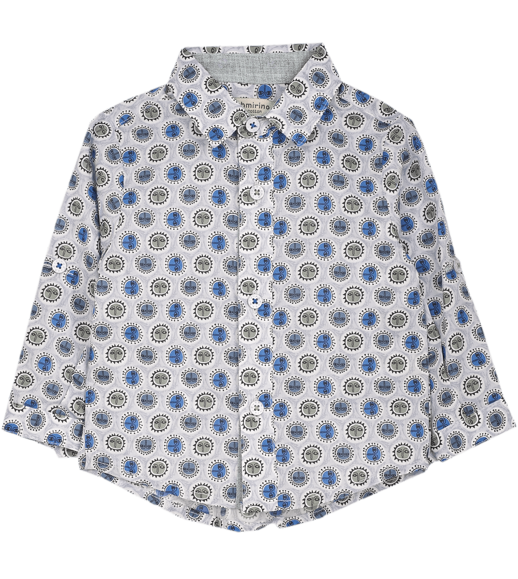 Baby Boy - Oliver 100% Cotton Classic Shirt with Geometrical Pattern