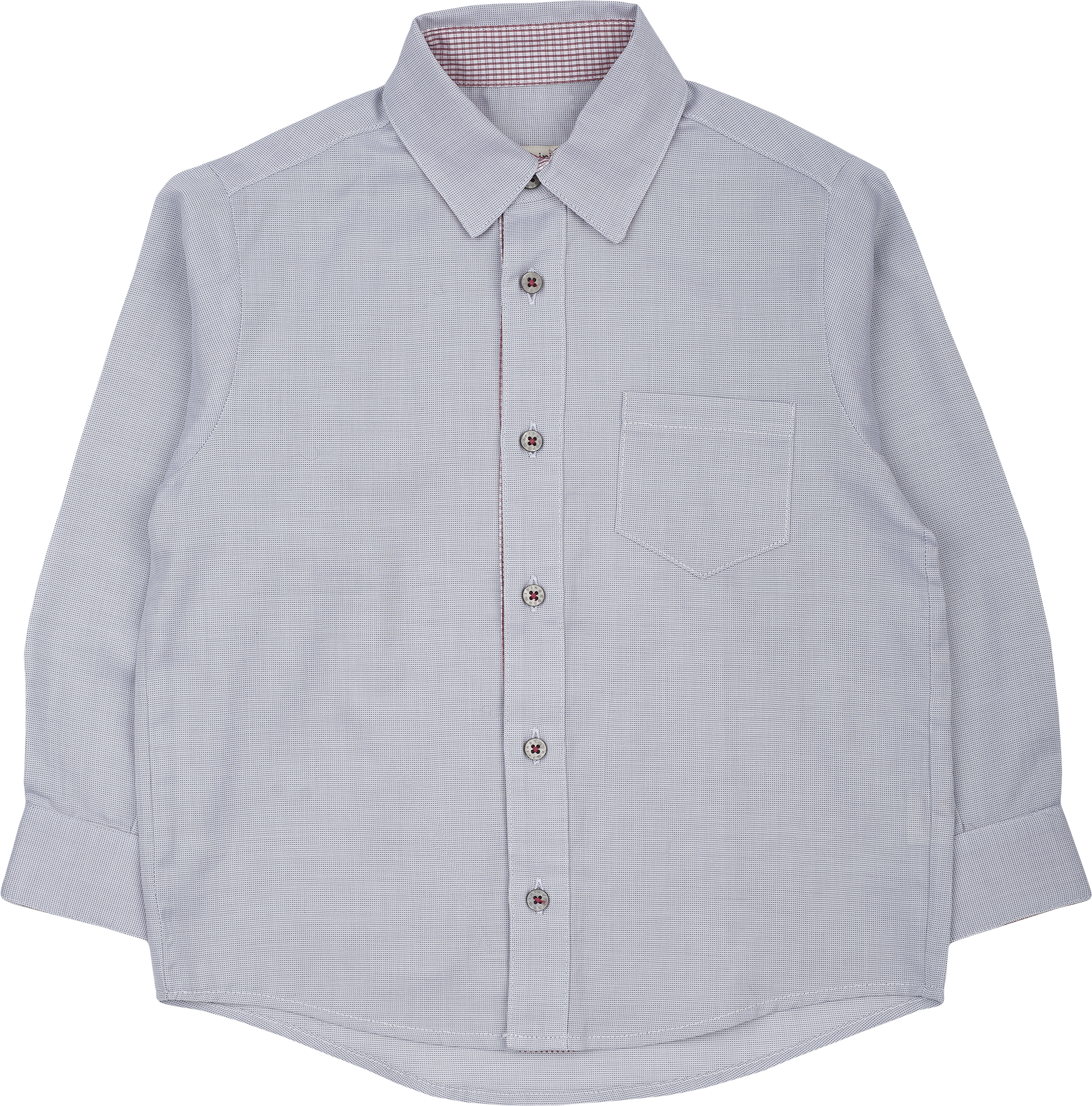 Boy - Hendrix 100% Cotton Classic Collar Shirt With Pocket And Internal Contrast