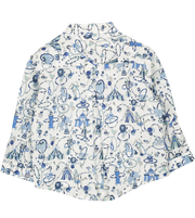 Baby Boy - Bruno 100% Cotton Grandad Shirt With Roll-Up Sleeves