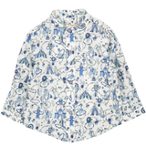 Baby Boy - Bruno 100% Cotton Grandad Shirt With Roll-Up Sleeves