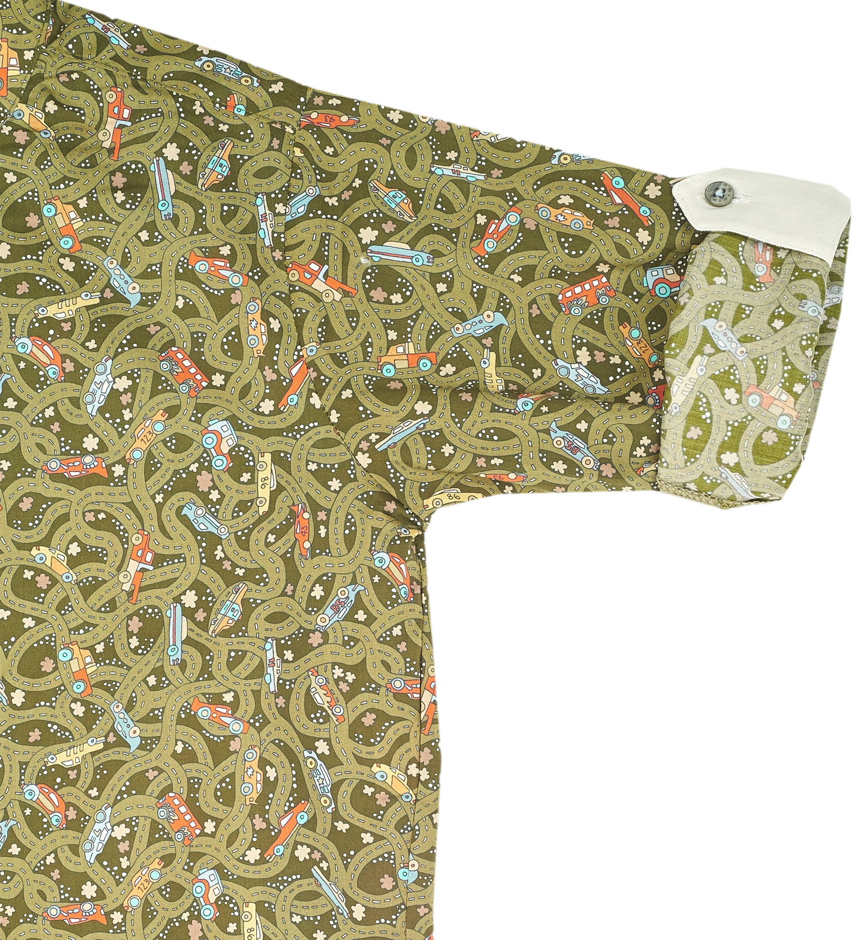 Boy - Oliver 100% Cotton Classic Collar Shirt With Travel Prints