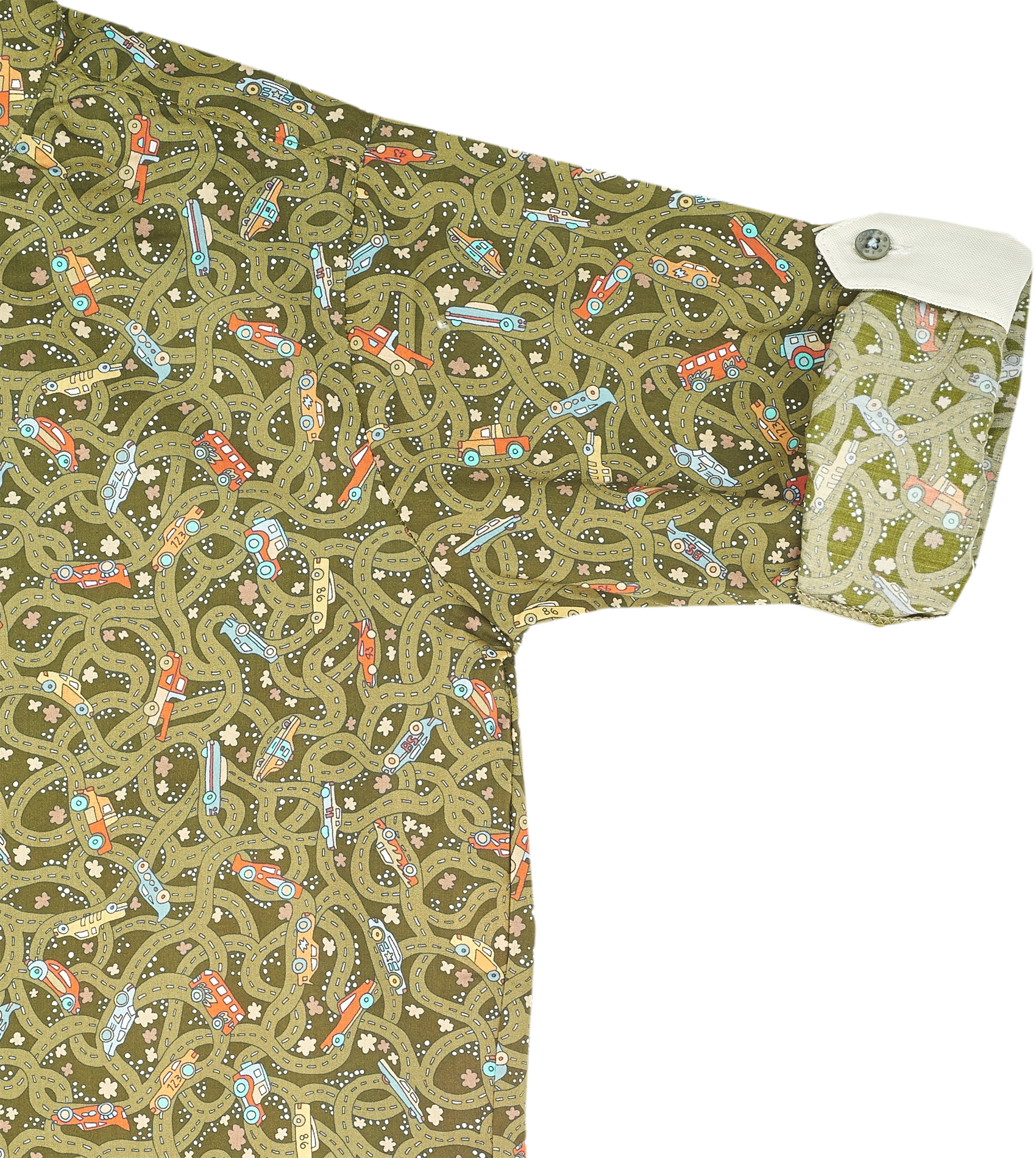 Boy - Oliver 100% Cotton Classic Collar Shirt With Travel Prints
