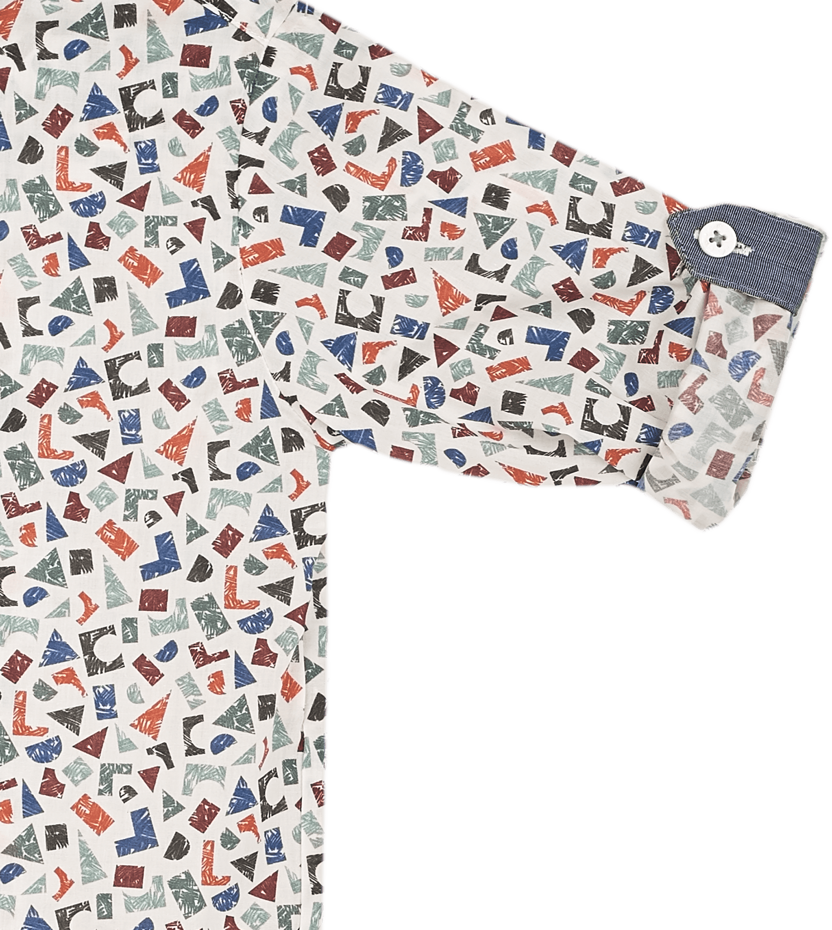 Baby Boy - Oliver 100% Cotton Classic Shirt with Geometrical Pattern