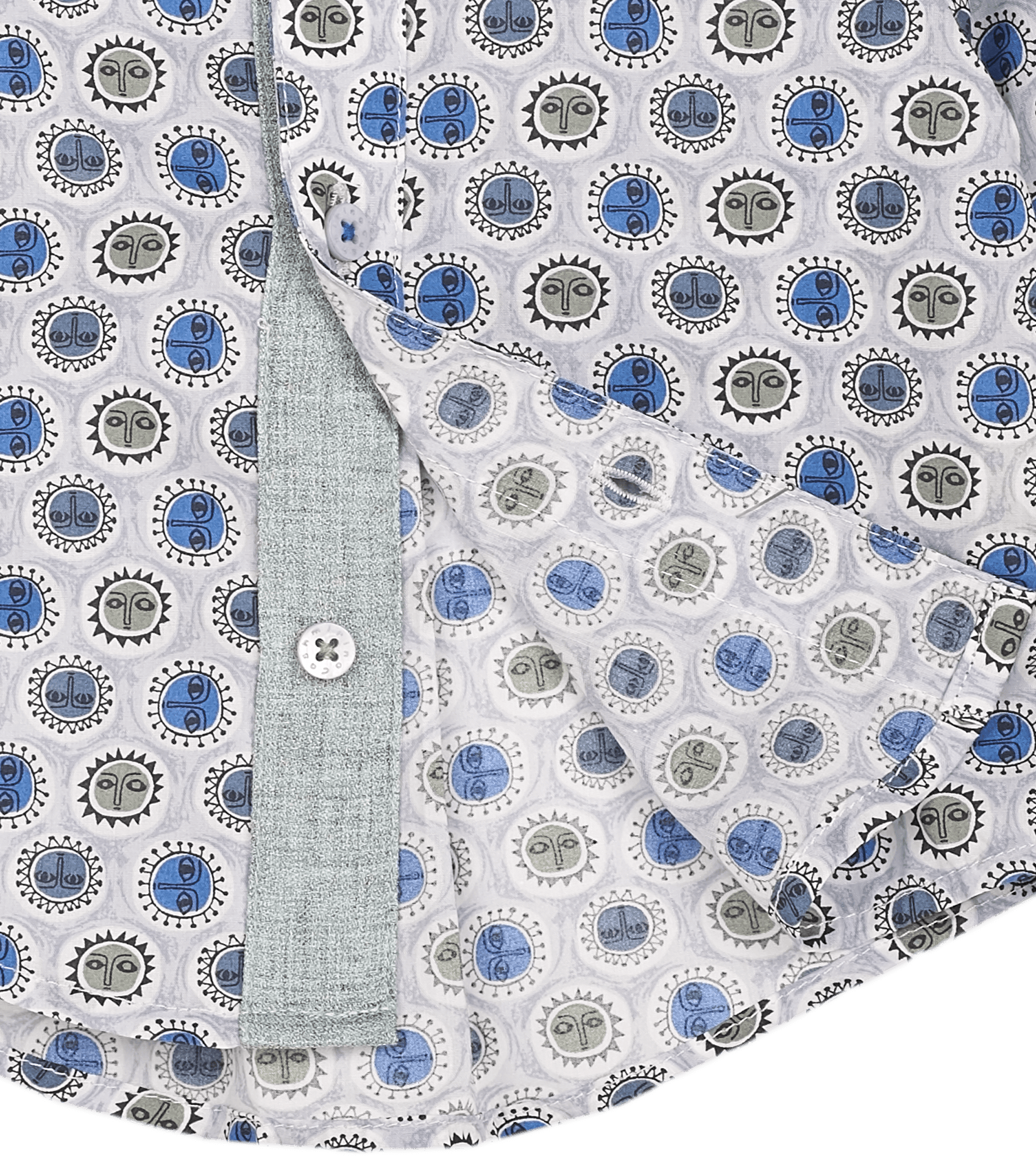 Baby Boy - Oliver 100% Cotton Classic Shirt with Geometrical Pattern