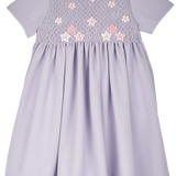 Girl - Edith Hand Embroidered 100% Wool Midi Dress With Smocked Panel