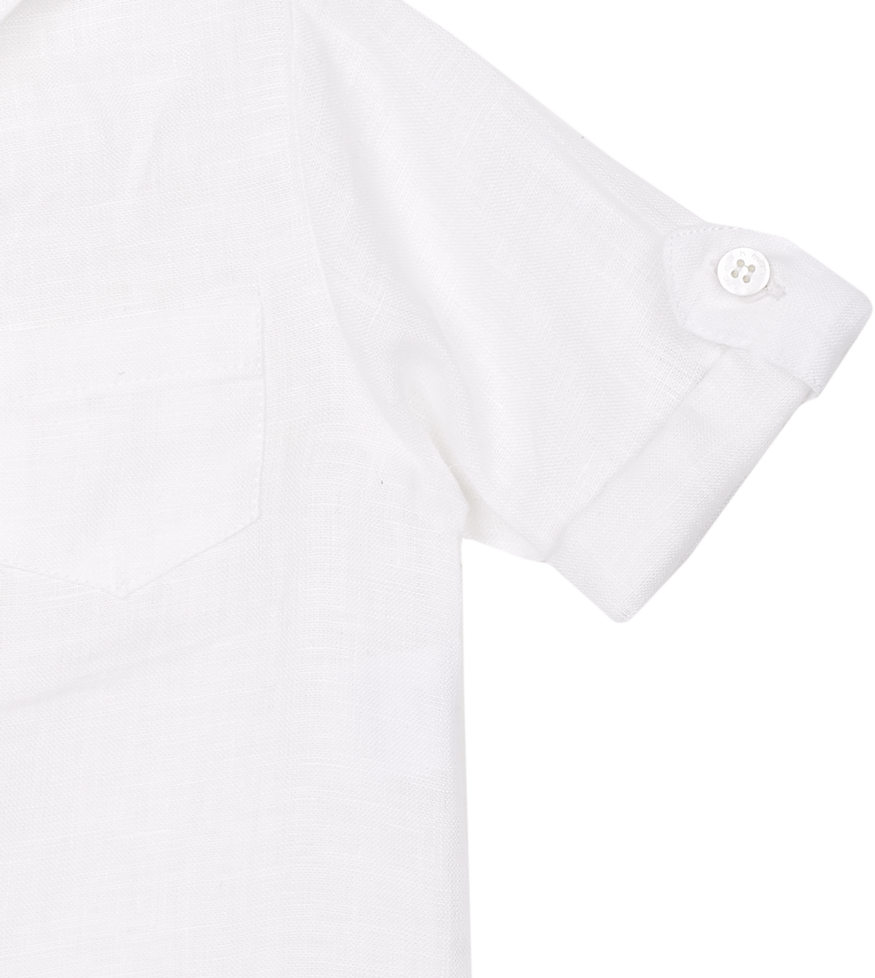 Baby Boy - Ivan 100% Linen Classic Collar Shirt With Pocket