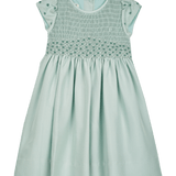 Girl - Beatrice Silk Hand Embroidered Smocked Dress