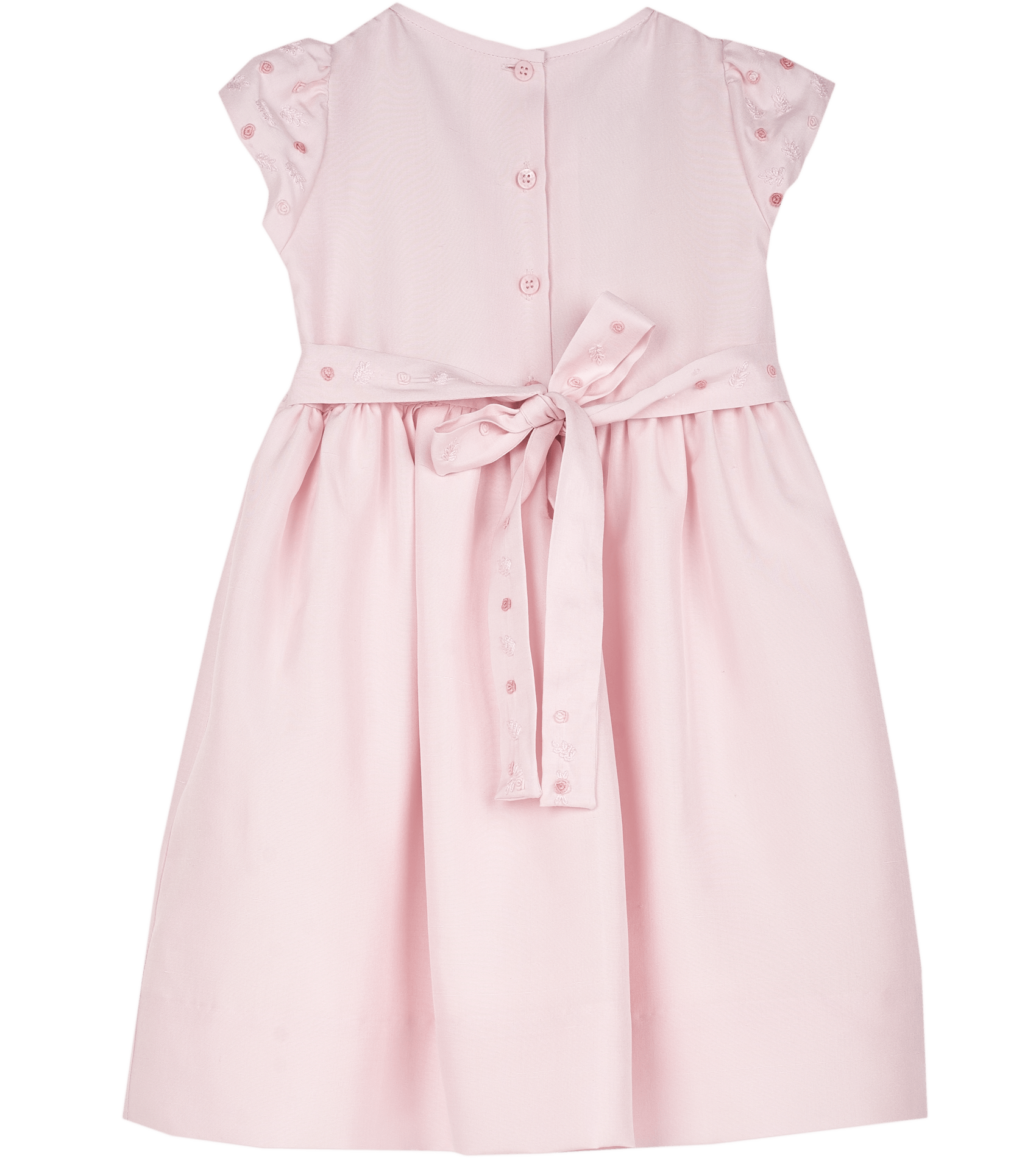 Girl - Beatrice Silk Hand Embroidered Smocked Dress