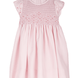 Girl - Beatrice Silk Hand Embroidered Smocked Dress
