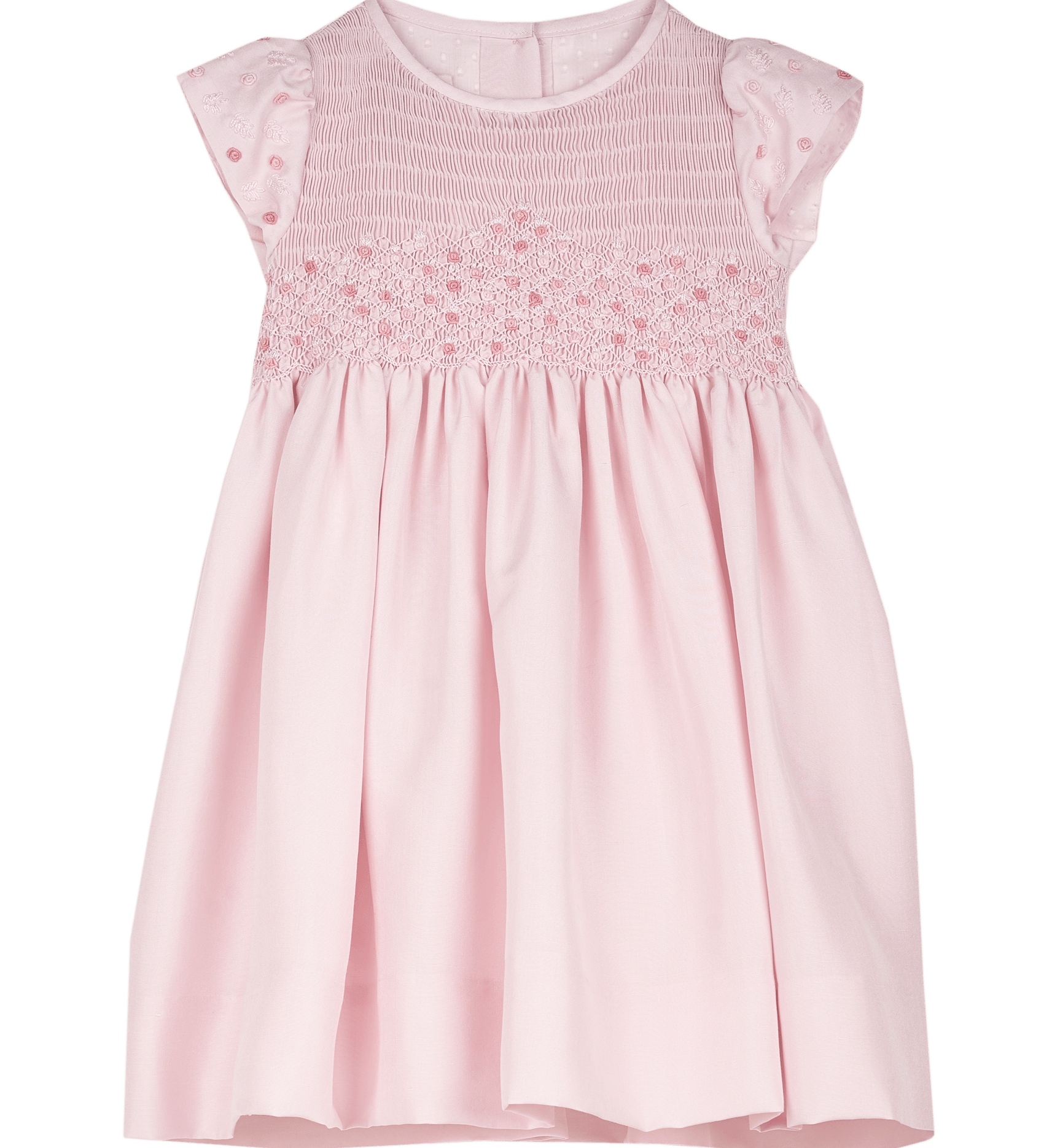Girl - Beatrice Silk Hand Embroidered Smocked Dress