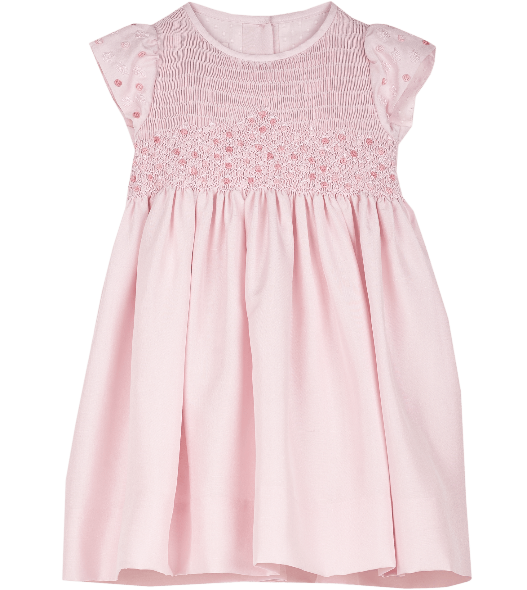 Girl - Beatrice Silk Hand Embroidered Smocked Dress