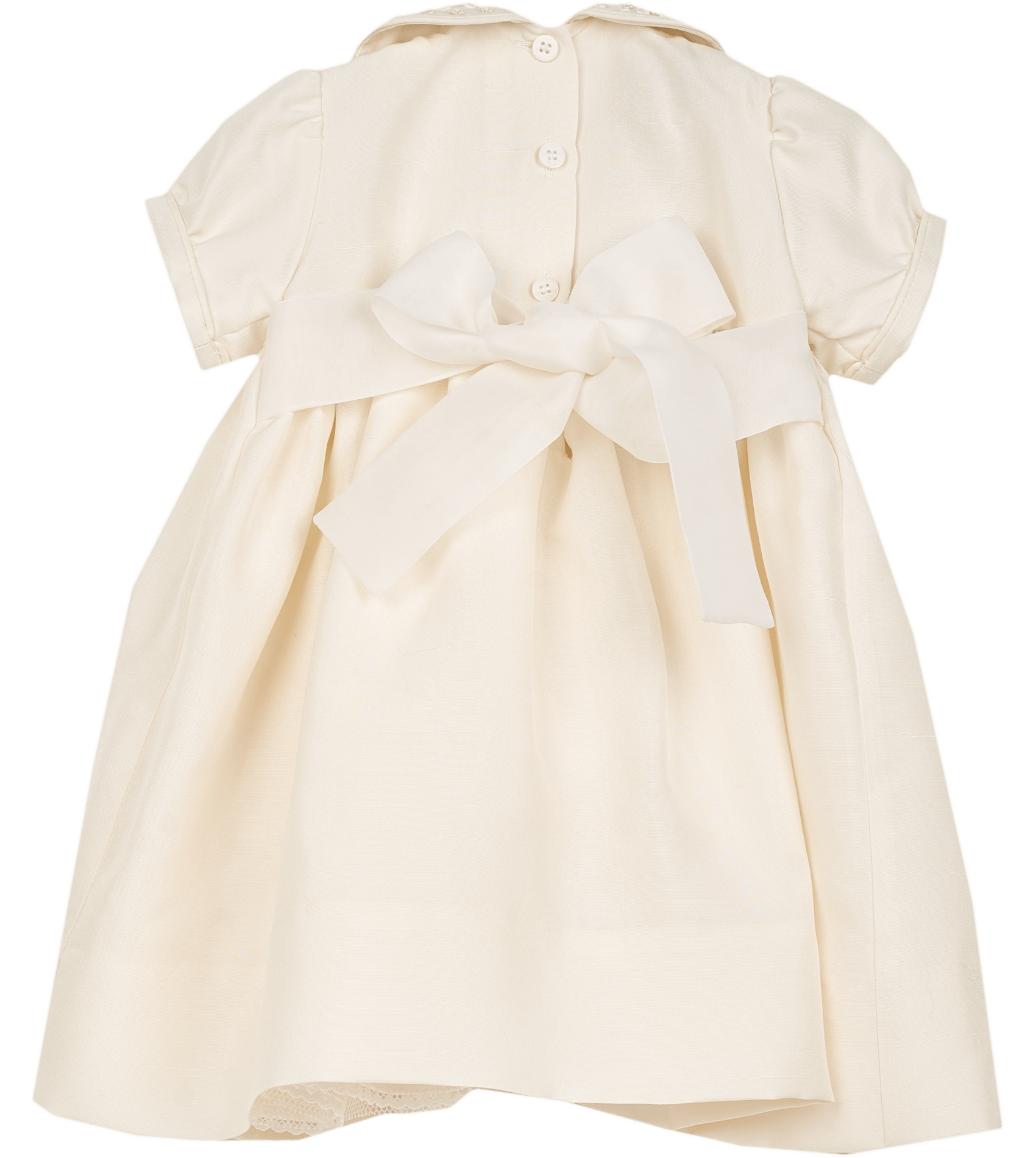 Baby Girl - Crystal Silk Hand Embroidered Smocked Dress