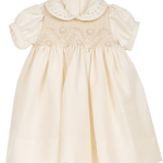Baby Girl - Crystal Silk Hand Embroidered Smocked Dress