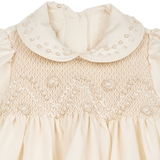 Baby Girl - Crystal Silk Hand Embroidered Smocked Dress