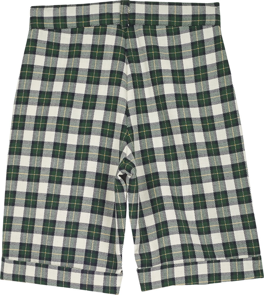 Checked bermuda shorts top