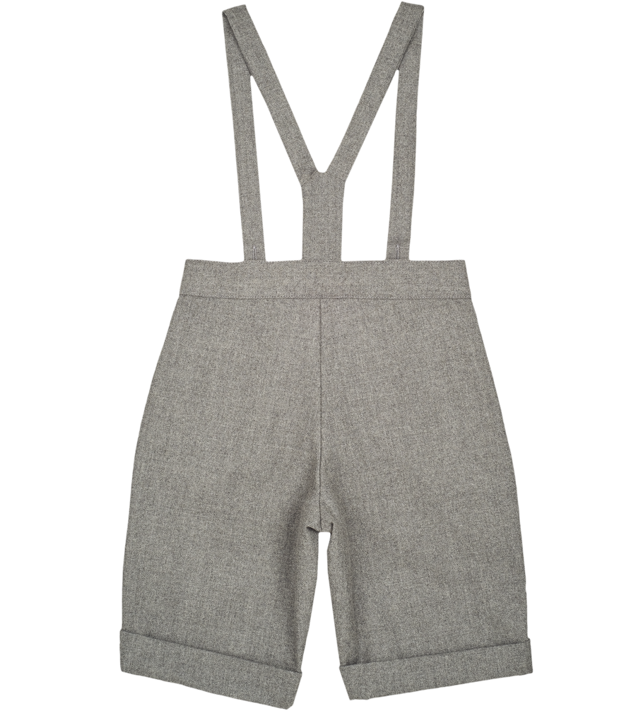 Grey shorts hotsell with braces