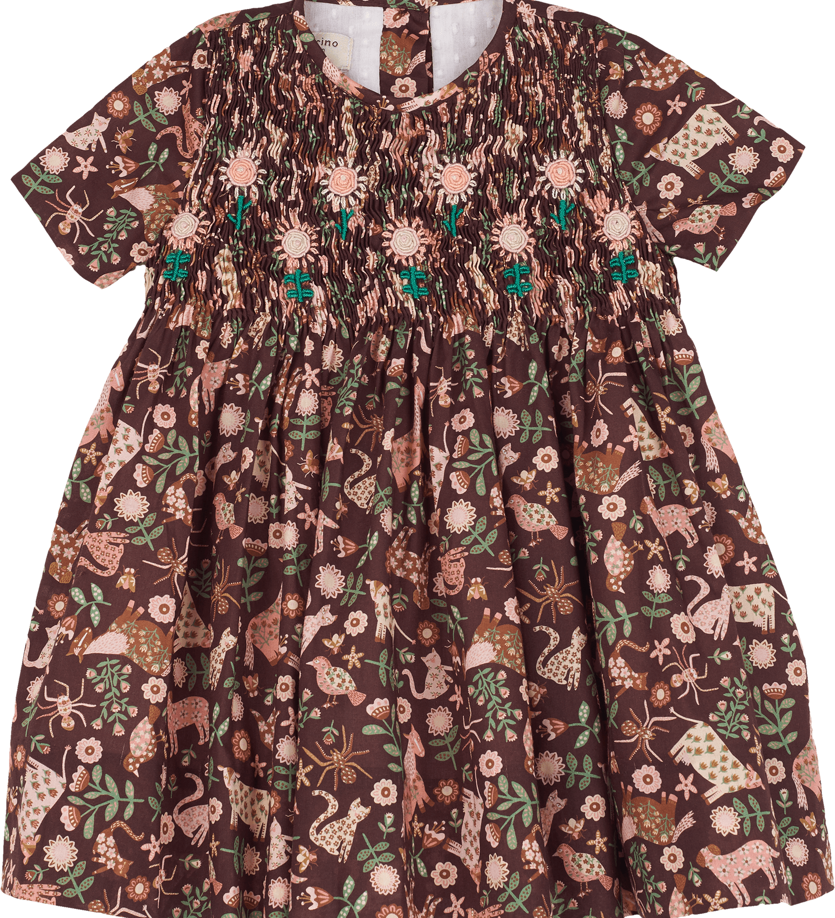 Baby Girl - Meadow Cotton Knee Length Smocked Dress