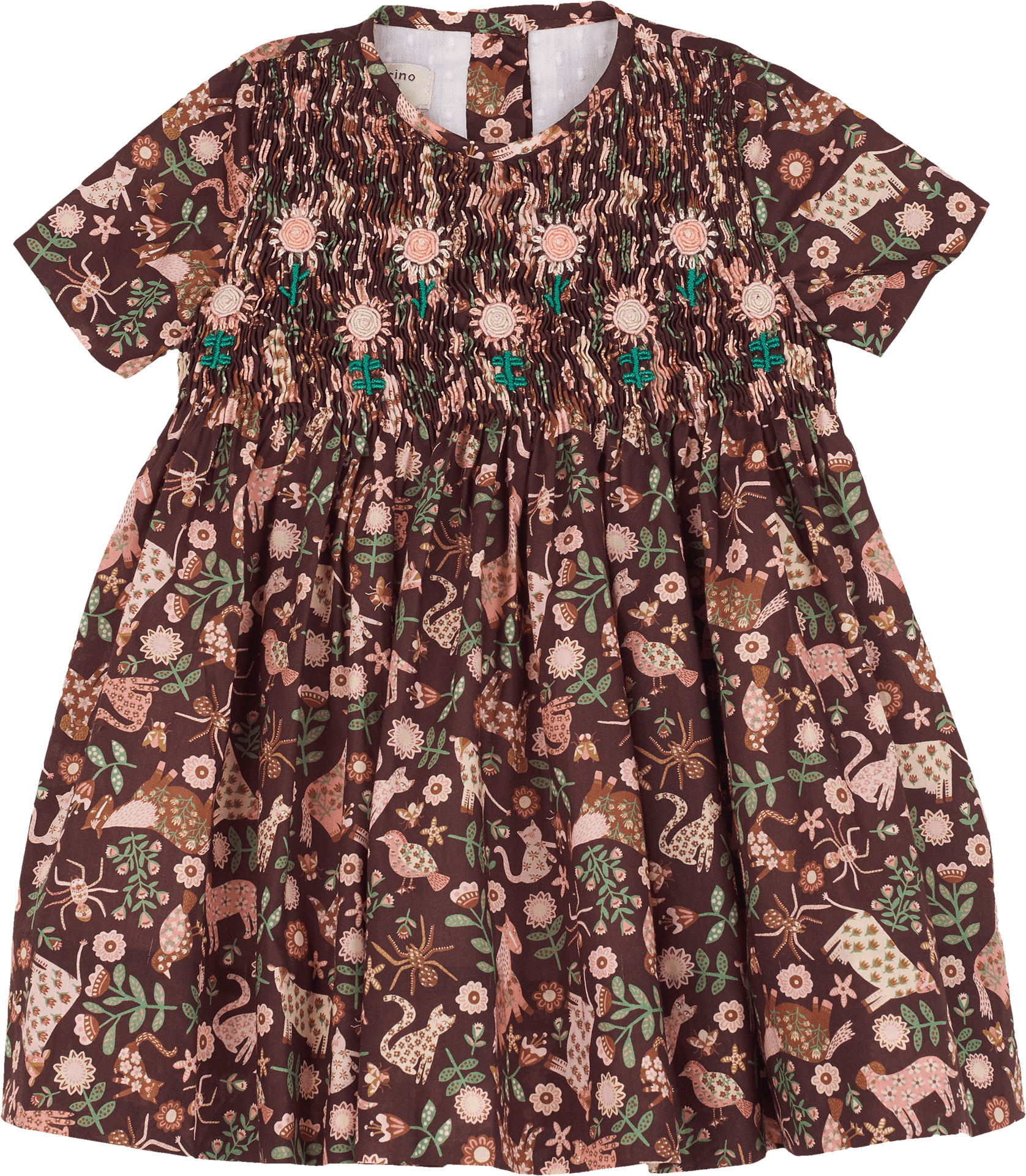 Baby Girl - Meadow Cotton Knee Length Smocked Dress