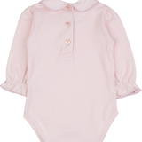 Baby Girl - Rhea Cotton Long Sleeve Bodysuit With Floral Embroidery