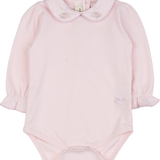 Baby Girl - Rhea Cotton Long Sleeve Bodysuit With Floral Embroidery