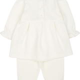 Baby Girl - Valentina 100% Pima Cotton Baby Doll Top and Leggings Set with Love Motif