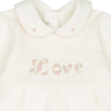 Baby Girl - Valentina 100% Pima Cotton Baby Doll Top and Leggings Set with Love Motif