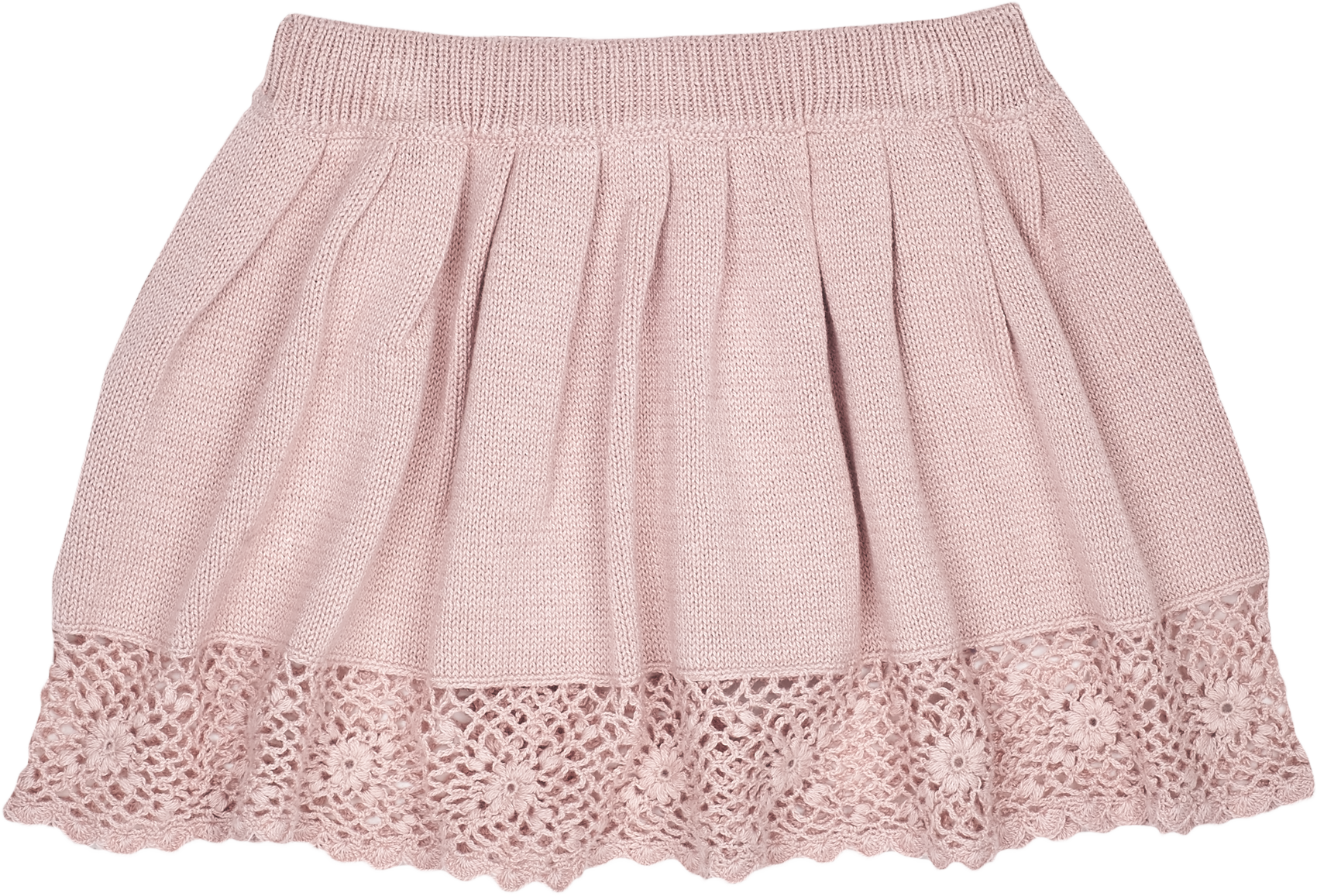 Baby Girl - Cotton Full Circle Skirt With Crochet Details