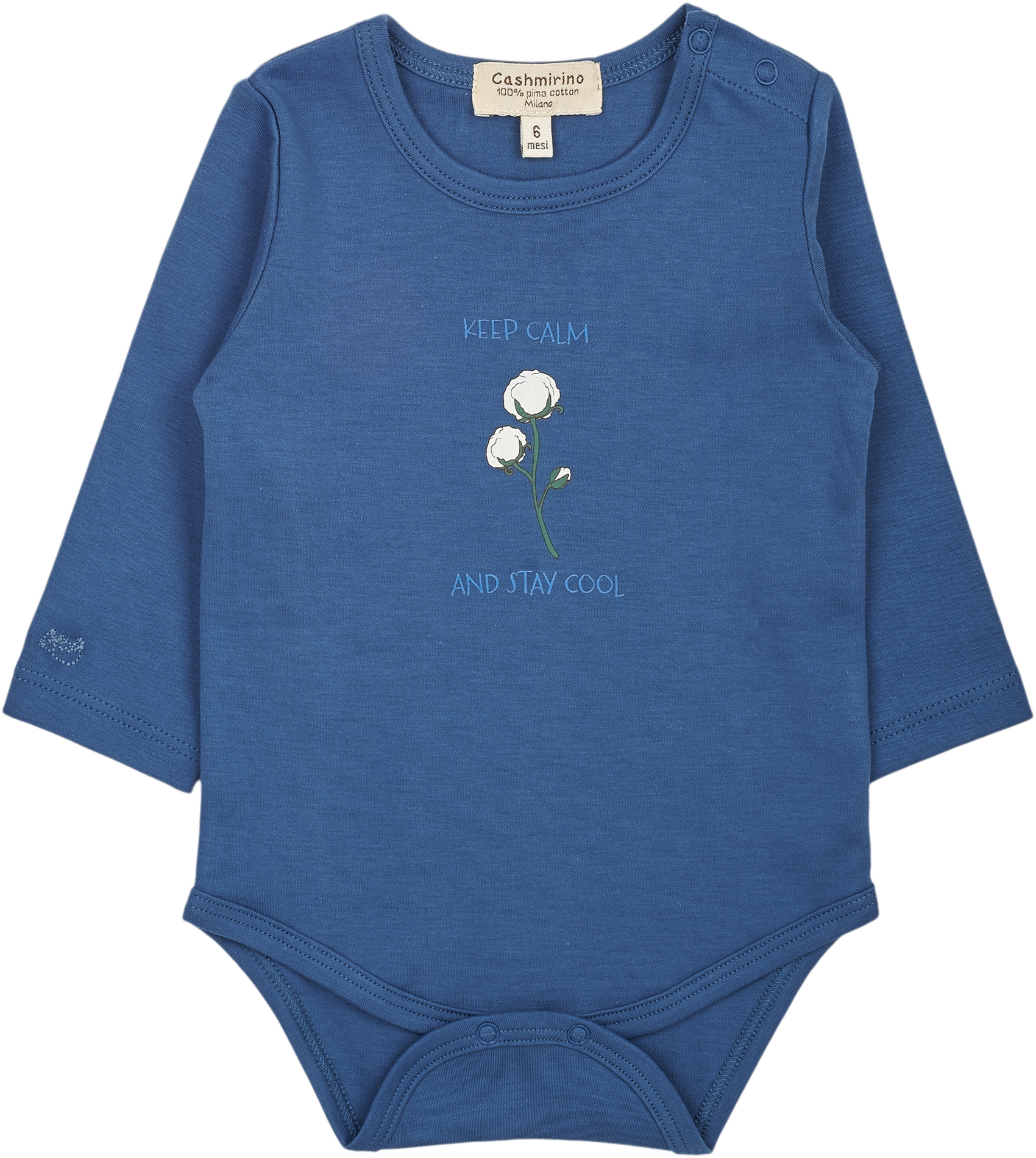 Baby Boy - Stay Cool 100% Pima Cotton long sleeves printed bodysuit