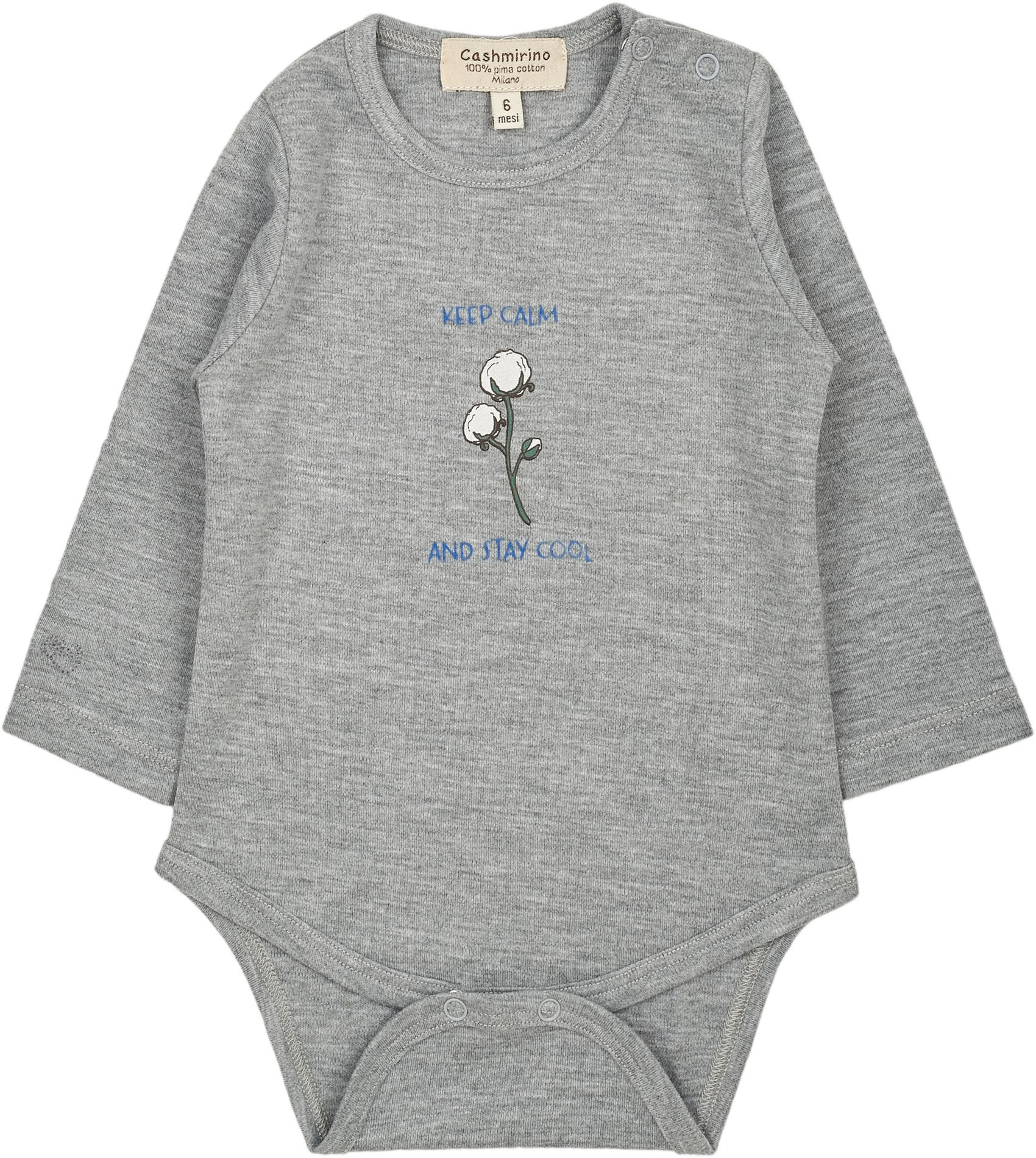 Baby Boy - Stay Cool 100% Pima Cotton long sleeves printed bodysuit